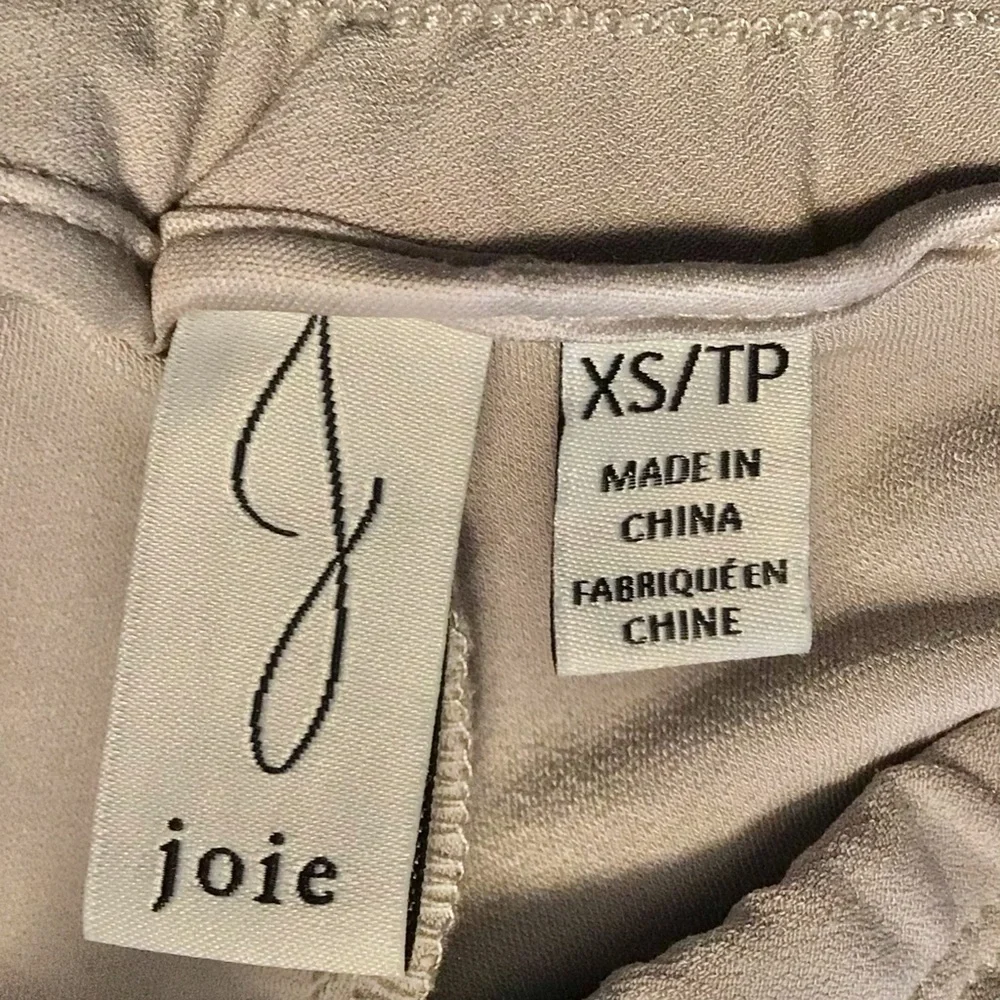 Joie Taupe High Rise Knit Pull On Split Hem Slim Tapered Leg Pants XS